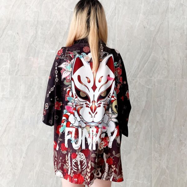 Damen Kimono Jacke Kitsune