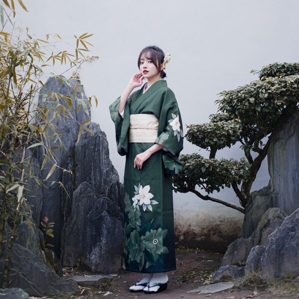 Grüner japanischer Kimono