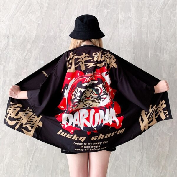 Damen Kimono Jacke Daruma