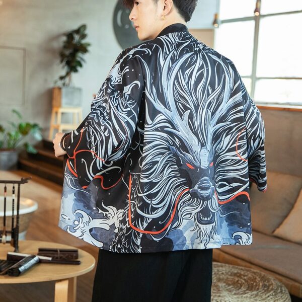 Männlicher Kimono Jacke Drache