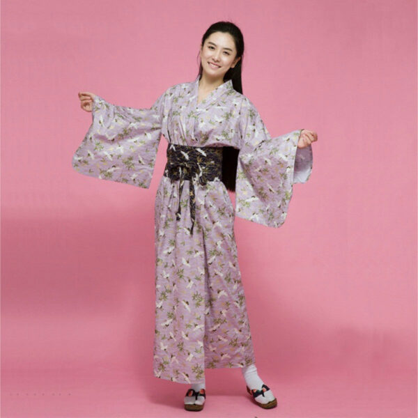 Japanisches Kimono Kleid Retro mit Obi Gürtel